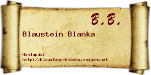 Blaustein Blanka névjegykártya